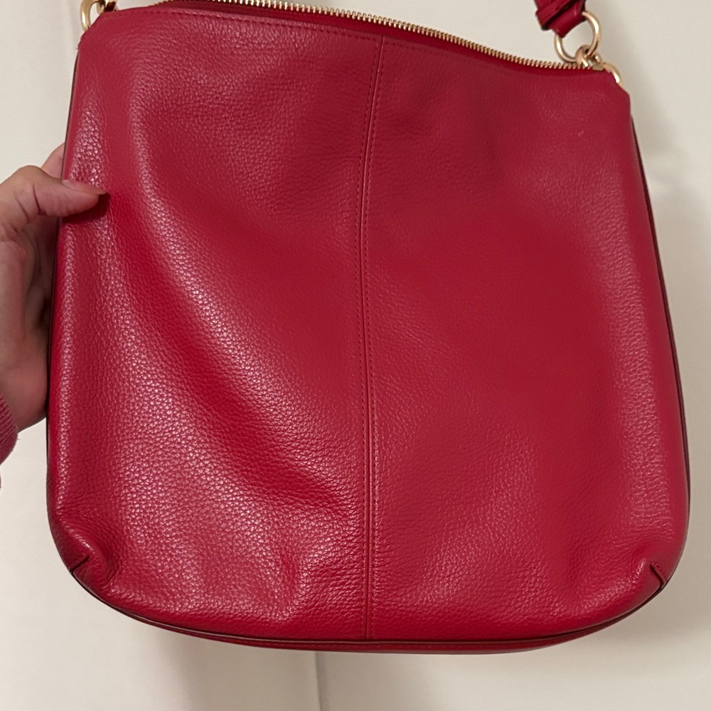 Coach Cherry Red Leather Shoulder Bag - Picture 2 of 3